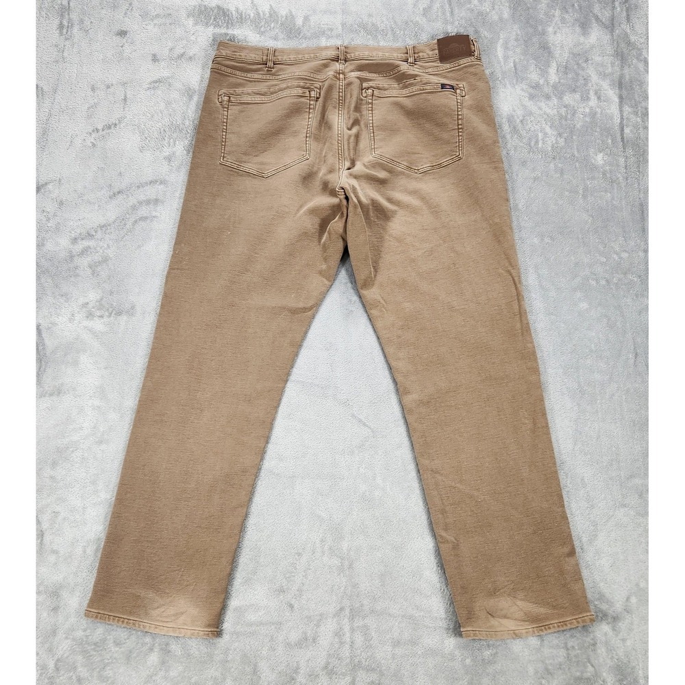 Faherty Jeans Mens 38x32 Beige Huckberry Slim Straight Stretch 5 Pocket Pants - Picture 5 of 16